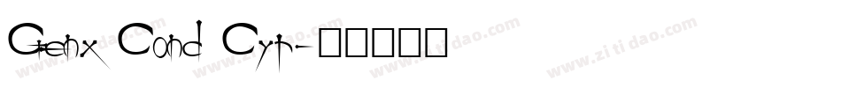 Genx Cond Cyr字体转换